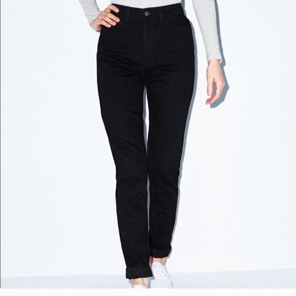 American Apparel high-waisted denim jeans